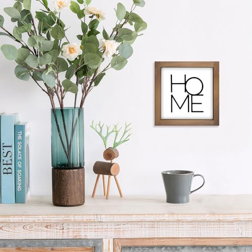 pechpell 6 Inch Home Sign Decor, Wooden Family Room Wall Decor for House Art, Indoor Entryway Shelf Table Tiered Tray Mant...