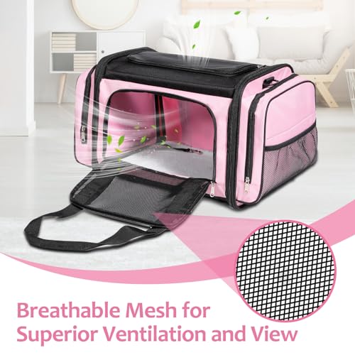 Large Cat Carrier, Pet Carrier, Dog Carrier for Small Dogs, Cat Carrier Soft, Collapsible Large Pet Carrier for Traveling ...