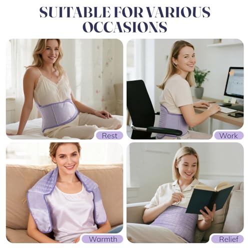 Heating Pad for Period Cramps and Back Pain Relief, Electric Heating Pad with 6 Heat Levels & 4 Timers, Moist Heat Pad for...