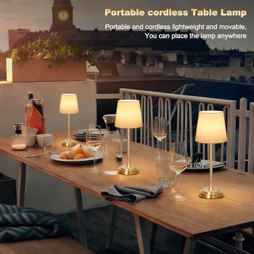 Wowag Cordless Table Lamp Rechargeable,5000mAh Battery Operated Desk Lamp,3 Colors & 7 RGB Stepless Dimmable,Touch Control...