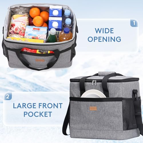 Lifewit Cooler Bag 30/50/60 Cans Collapsible and Insulated Large Lunch Bag Leakproof Soft Cooler Portable Tote for Campin...
