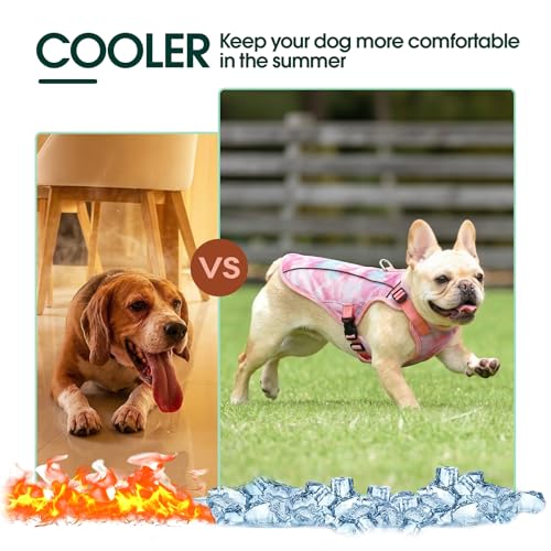 Kuoser Dog Cooling Vest for Dogs, Lightweight Cooling Shirt for Small Medium Large Dogs, Adjustable Pet Cooler Jacket with...