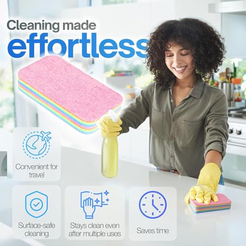 Microfiber Super Fiber Rag, 12 Fiber Layer on 1 Rag, Perfect Cleaning Cloths, Extraordinary Liquid Absorption Ability, Sta...