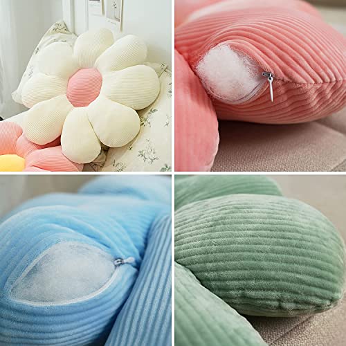 Flower Pillow Cute and Comfortable Floor Cushions Soft Fun Plant Throw Pillows Preppy Aesthetic Room Decor for Couch,Sofa,...