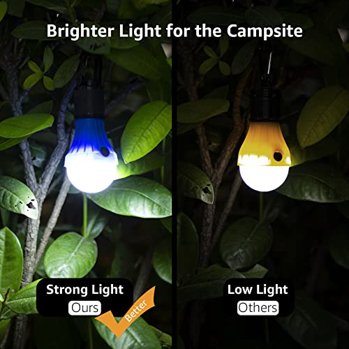 Lepro LED Camping Lantern, Camping Essentials, 3 Lighting Modes, Hanging Tent Light Bulbs with Clip Hook for Camping, Hiki...