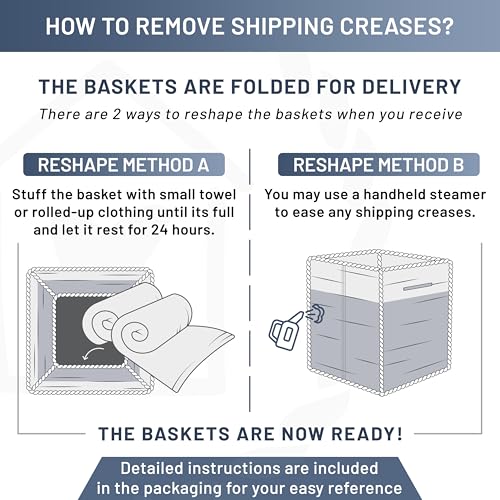 NaturalCozy Storage Cubes 9”x9”x7”Cotton Rope Woven Baskets for Organizing 3-Pack | 9 Inch Cube Storage Bin | Small Basket...
