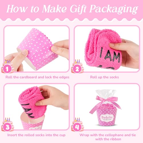 Bebila Birthday Gifts for Women Funny Socks for 30 40 50 60 70 Year Old Woman Birthday Gifts for Mom Sister Wife Friends