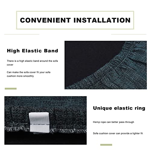 Ntomtuex Linen Couch Cushion Cover Sofa Cover for Furniture Replacement Chair Cushion Protector for Pets Slipcover Lovesea...