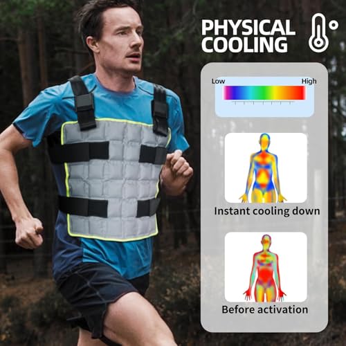 MR.ICE Cooling Vest for Men & Women - Adjustable Ice Vest for Motorcycle, Workers, Sports, Outdoor, Heat Relief