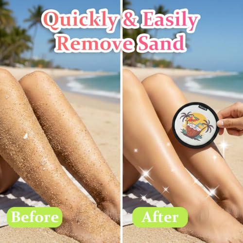 Katroiy Beach Sand Remover Sand Eraser Wipe Mitt Sand Remover for Beach Family Women 2026 Summer Vacation Essentials Europ...