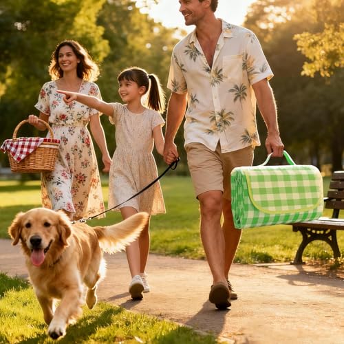 Pesilo Large Picnic Blanket Beach Blanket 70'' x 70'', Outdoor Waterproof Sandproof Foldable Blanket, Camping Garden Grass...