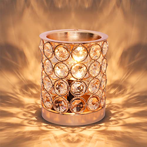 Crystal Wax Melt Warmer Candle Wax Warmer for Scented Wax 2 in 1 Wax Melts Fragrance Warmer Wax Cubes Melter Home Office D...