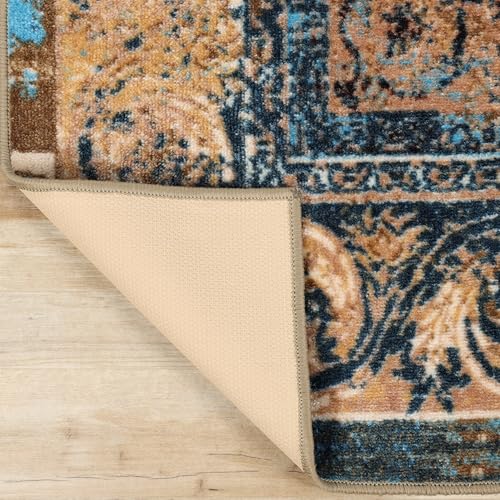 Superior Indoor Non-Slip Area Rug or Runner, Modern Overdyed Machine Washable Rugs, Home Floor Decor For Entryway, Office,...