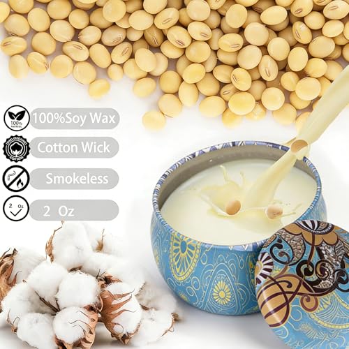 Scented Candles Gift Set for Women – 4 Pack Soy Wax Aromatherapy Candles with Essential Oils, Natural Long Lasting Candles...