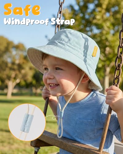 Baby Sun Hat for Toddler Kids Bamboo Rayon Bucket Hat Summer Beach Essentials Sun Protection Baby Hats for Boys Girls