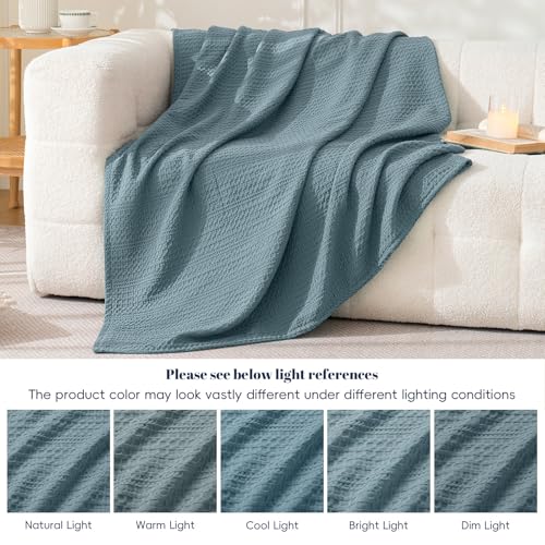 PHF Lightweight Waffle Weave Blanket King Size 104"x 90", Soft Woven Summer Blanket for Hot Sleepers - Aesthetic Home Deco...