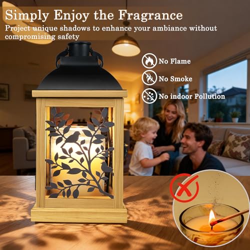 Candle Warmer Lamp, with Timer and 2 Bulbs Dimmer Farmhouse Lantern for Top-Down Adjustable Candle Warmer, Electric Lamp f...