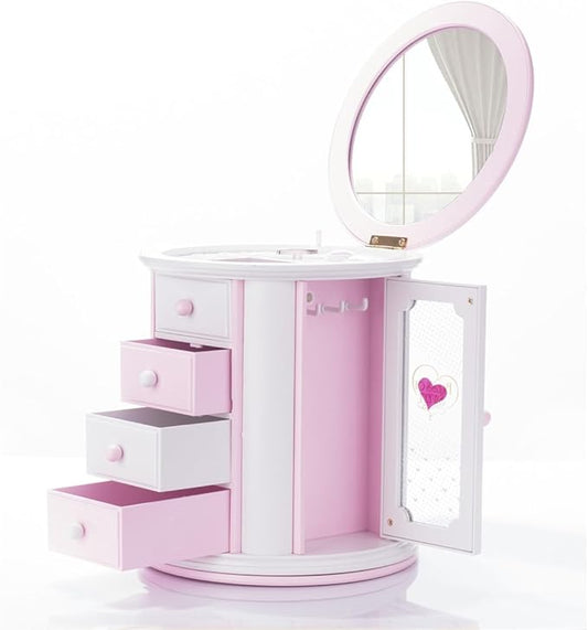Renawe Girls Musical Jewelry Box Necklace Storage Accessories Gifts Cute Kids Jewelry Boxes for Little Girl Toddler Childr...