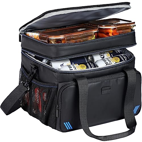 ZEEMO Soft Cooler Bag, Insulated Lunch Box, 19 L Ice Chest, Double Leakproof Layers, Waterproof and Collapsible Case for W...