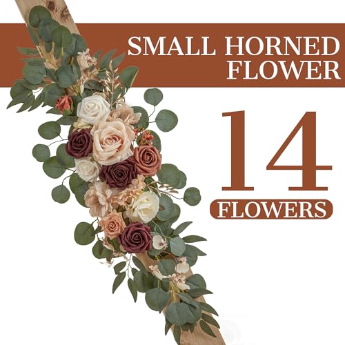Ting's time Wedding Arch Flower Pack of 2 Artificial Silk Large Flower Swag Welcome Sign Floral Swag Reception Backdrop Fl...
