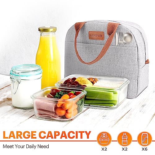 Lunch Bag for Women & Men Adult Insulated Lunch Box, Small Leakproof Cooler Food Lunch Containers Reusable High Capacity L...