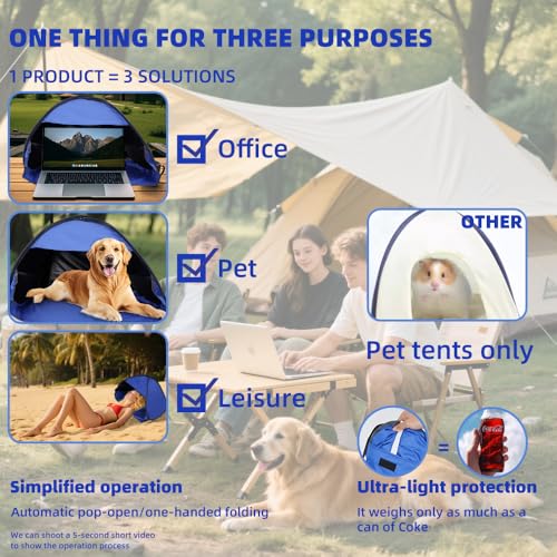 FACIOWN Dog and Cat Outdoor Waterproof Tent House, Portable Mini Beach Tent Instant, Pop Up Canopy for Pets, Laptops & Out...