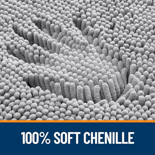 OLANLY Bathroom Rugs 30x20, Extra Soft Absorbent Chenille Bath Rugs, Rubber Backing Quick Dry, Machine Washable Bath Mats ...