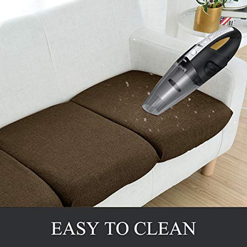 Naturoom Linen Couch Cushion Covers, Sofa Cover Sofa Furniture Protector Slipcover with Bottom Tie Rope, Soft Non-Slip No...