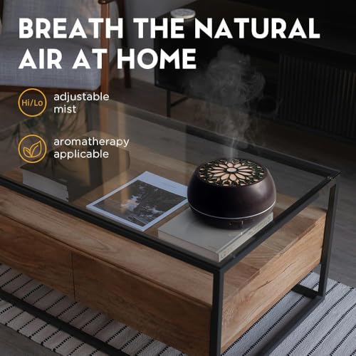 550ml Large Capacity Essential Oil Diffuser with 6 Aromatherapy Oils Set,Ultrasonic Air Humidifier with Timer and 7 Color ...