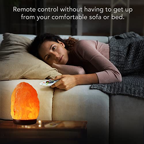 pursalt Himalayan Salt Lamp 7 Inches (5-6 Lbs) with Upgraded Remote Control, Adjustable 16 Color Changing Salt Lamp Night ...