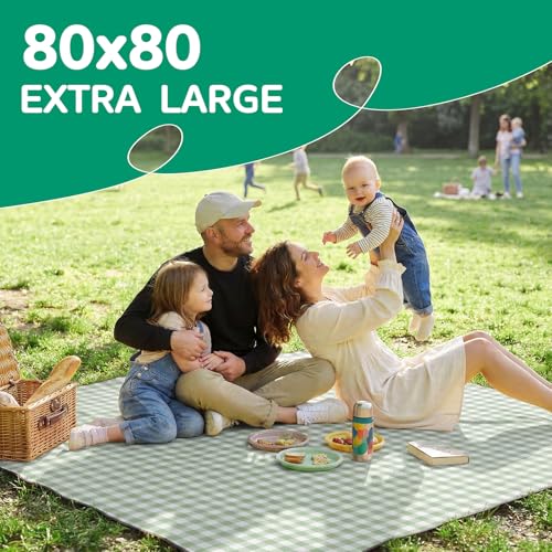 RYCHIC Waterproof Picnic Blanket Beach Outdoor Camping Mat Extra Large Foldable Cute Big Travel Essential Accessories Gift...
