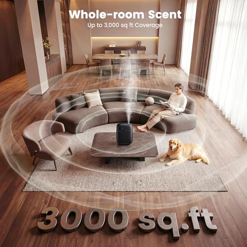 XEITIN Waterless Essential Oil Diffuser - Whole-Home Scent, Cold Air Diffuser Up to 3000sq.ft for Large Home Office Hotel ...