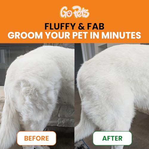 GoPets 2-in-1 Dematting Comb for Dogs, Pet Grooming Rake, Double-Sided Dog Brush for Shedding, Deshedding Brush for Cats, ...