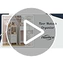 HOOBRO Makeup Organizer Cart, Floor Makeup Storage with Fabric Drawers, Mobile Vanity Organizer, Cosmetics Display Cases, ...