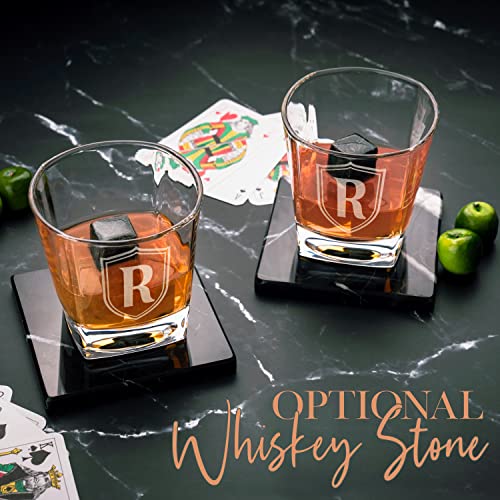 Personalized Whiskey Decanter Set - 5 Design Options - Custom Liquor 25 oz, 750ml Liquor Decanter w/Whiskey Glass Set Opti...