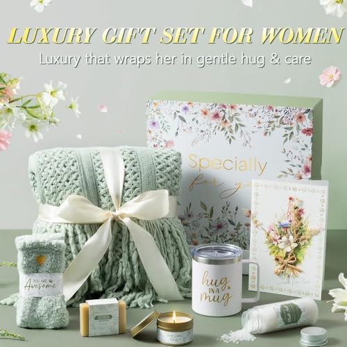 Self Care Gifts for Women Get Well Soon Gifts, Mothers Day Birthday Gifts for Women Care Package, Sympathy Gift Baskets Sp...