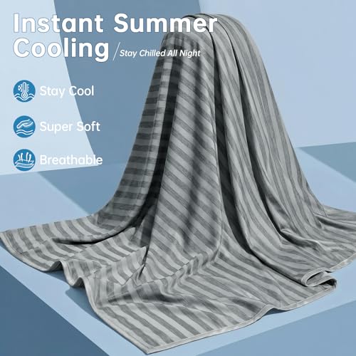 Guohaoi Cooling Throw Blanket for Hot Sleepers,Arc-Chill Q-Max >0.5 Cool Fiber,100% Oeko-Tex Certified Lightweight Summer ...