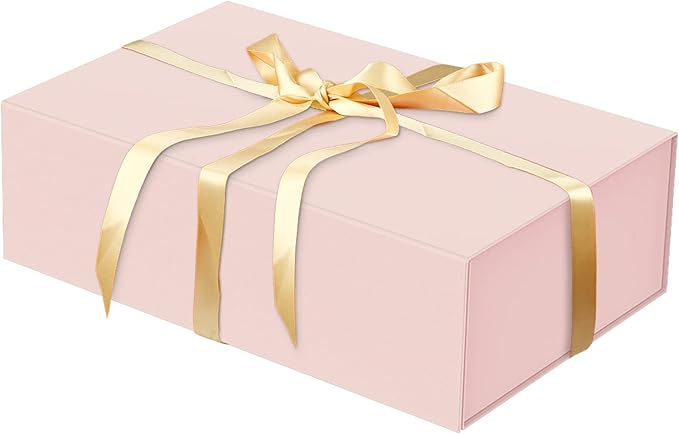Luxury Large Gift Box 13.8"x9"x4.3" Storage Box Ribbon Magnetic Closure for Luxury Packaging Box for Mother's Day, Birthda...