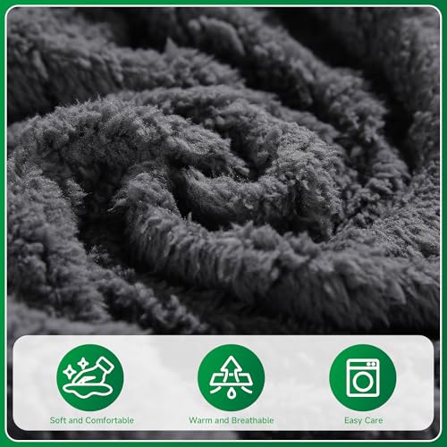 OHSIO Couch Cushion Covers, Super Soft Thicker Fleece Sofa Cover Stretch Sectional Sofa Slipcover Washable Pet Friendly An...