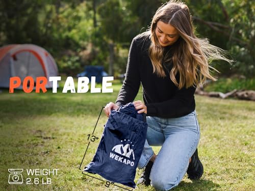 WEKAPO Inflatable Couch Air Lounger Chair - Camping & Beach Accessories, Portable Blow up Sofa for Hiking, Lawn, Indoor/Ou...