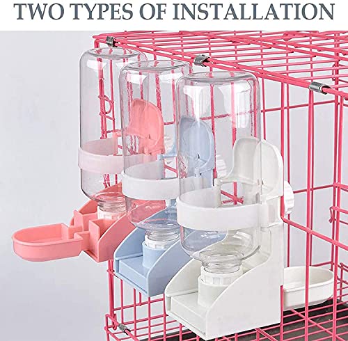 kathson 2PCS Rabbit Water Bottle, 17oz Hanging Water Fountain Automatic Dispenser No Leak WaterFeeder for Bunny Chinchilla...