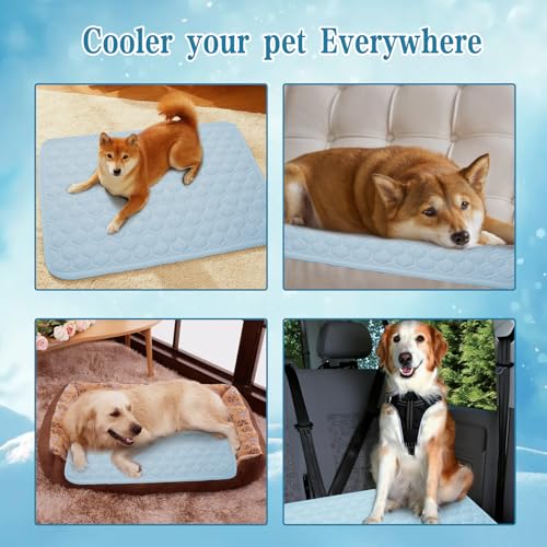 dgdgbaby Cooling Mat for Dogs Thicken Pad for Cats,Rabbit&Medium,Large Dogs Internal Arc-Chill Cool Fiber (Q-Max>0.45),Dog...