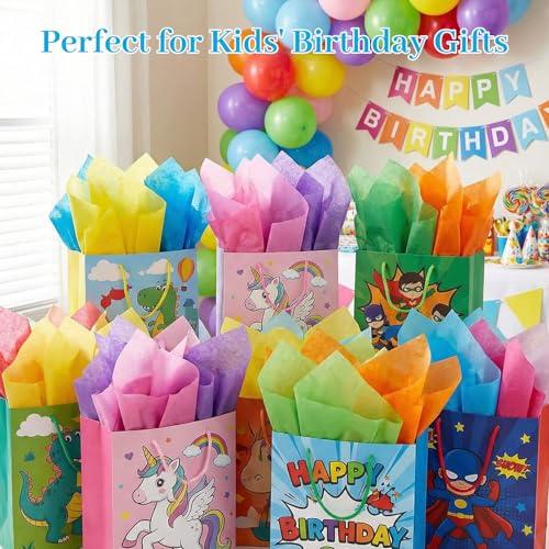 Koogel 330 Sheets Tissue Paper, 14x10 Inch Multicolor Wrapping Tissue Paper for Gift Bags Holiday Birthday DIY Crafts Proj...
