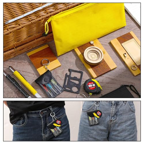 Lasnten 150 Pcs Mini Tape Screwdriver Keychain Set Bulk Father's Day Men Gifts Multitool Pen Card Tool Bag Pouch Adult Pin...