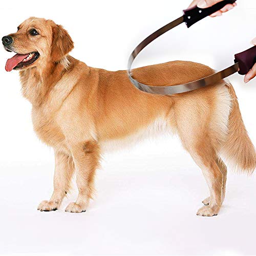 BOTH WINNERS Dual-Sided Shedding Blade with Stainless Steel Blade De-Shedding Tool for All Dog Coat Types- Soft Touch Grip...