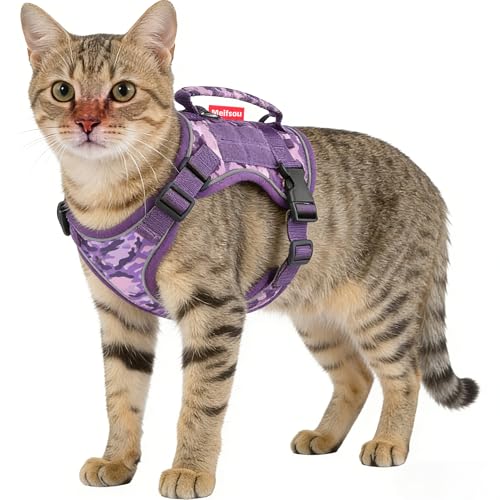 Meifsou Dog Harness and Leash Set, Small Sized No Pull Pet Harness with Control Handle, Adjustable Tactical Harness for Sm...