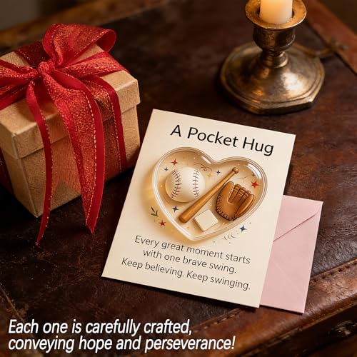 QZAVIRE Sports-Themed Pocket Hug, Heart Shaped Pocket Hug Collection Encouragement Gifts with Card For Sports Enthusiasts