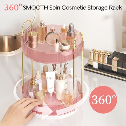 Rotating Makeup Organizer Countertop,Skincare Organizers,Spinning Perfume Tray Stand,Makeup Storage Organizer for Vanity,B...