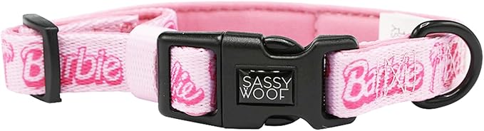 Sassy Woof Dog Collar Barbie™ Malibu - L, Adjustable, Durable, Comfortable and Stylish Pet Accessories for Large Dogs - Of...