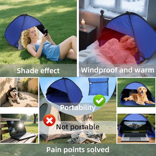 FACIOWN Dog and Cat Outdoor Waterproof Tent House, Portable Mini Beach Tent Instant, Pop Up Canopy for Pets, Laptops & Out...